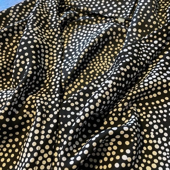 Milano Tiny Black/White Polka Dot Wrap Blouse - Size XL - Picture 3 of 9